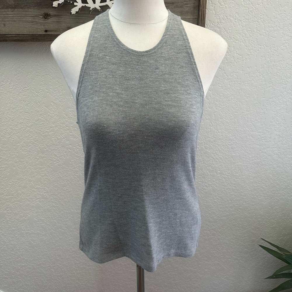 LESET‎ Lauren Heather Gray knit Tank Top size large